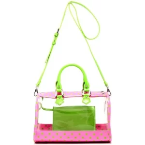 2 Hand Bags in One Pink and Green