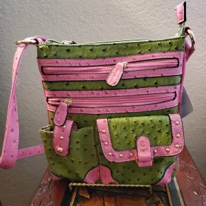 Pink and Green Crossbody